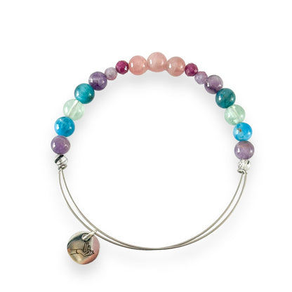 Elegant Serenity Bracelet with Pink Tourmaline detail