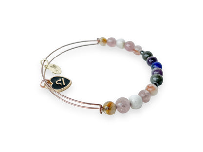 Focused shot on the Libra Bracelet's unique design for added charm