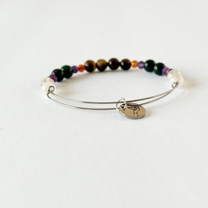 Citrine and Tiger's Eye motivation bangle