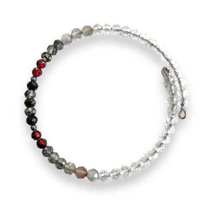 Labradorite and Clear Quartz grounding bracelet