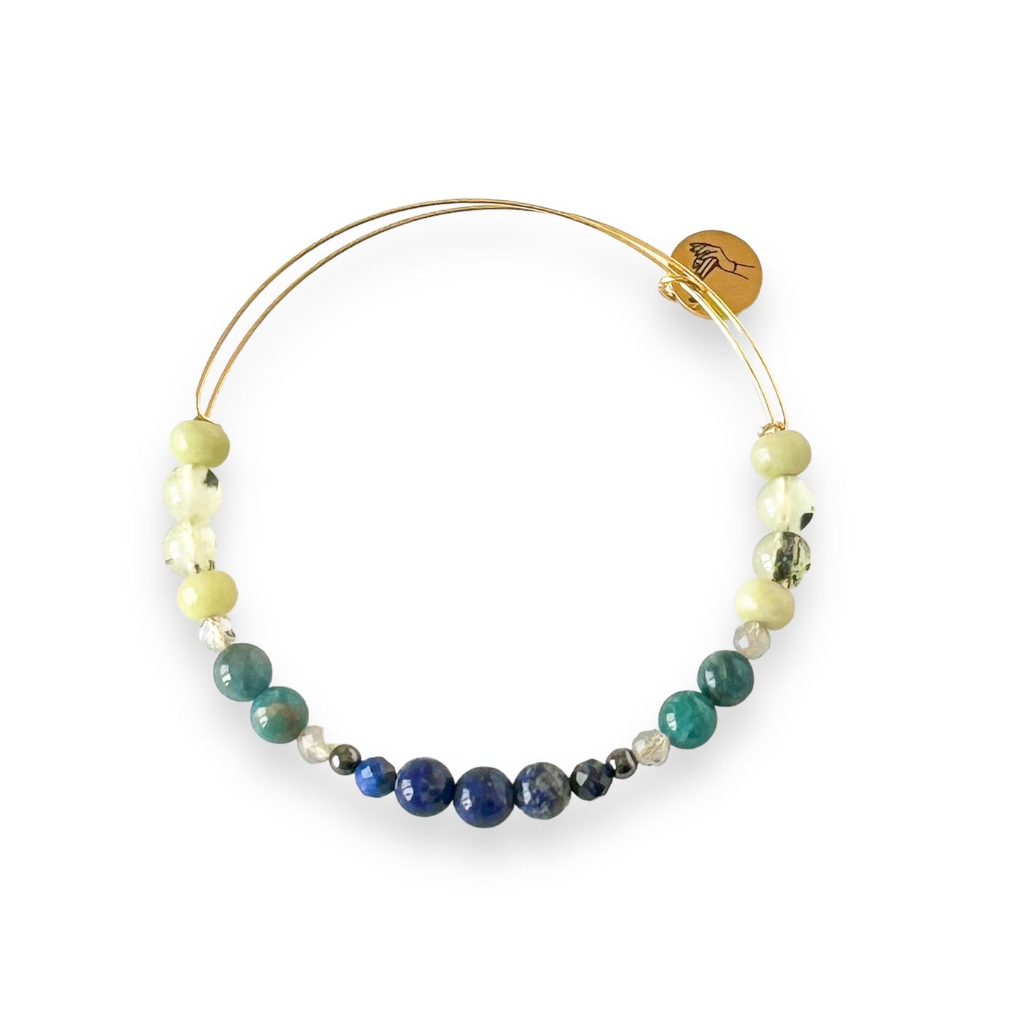 Balance Natural Crystal Bracelet with Lapis Lazuli and Apatite