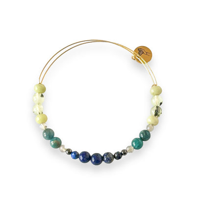 Balance Natural Crystal Bracelet with Lapis Lazuli and Apatite