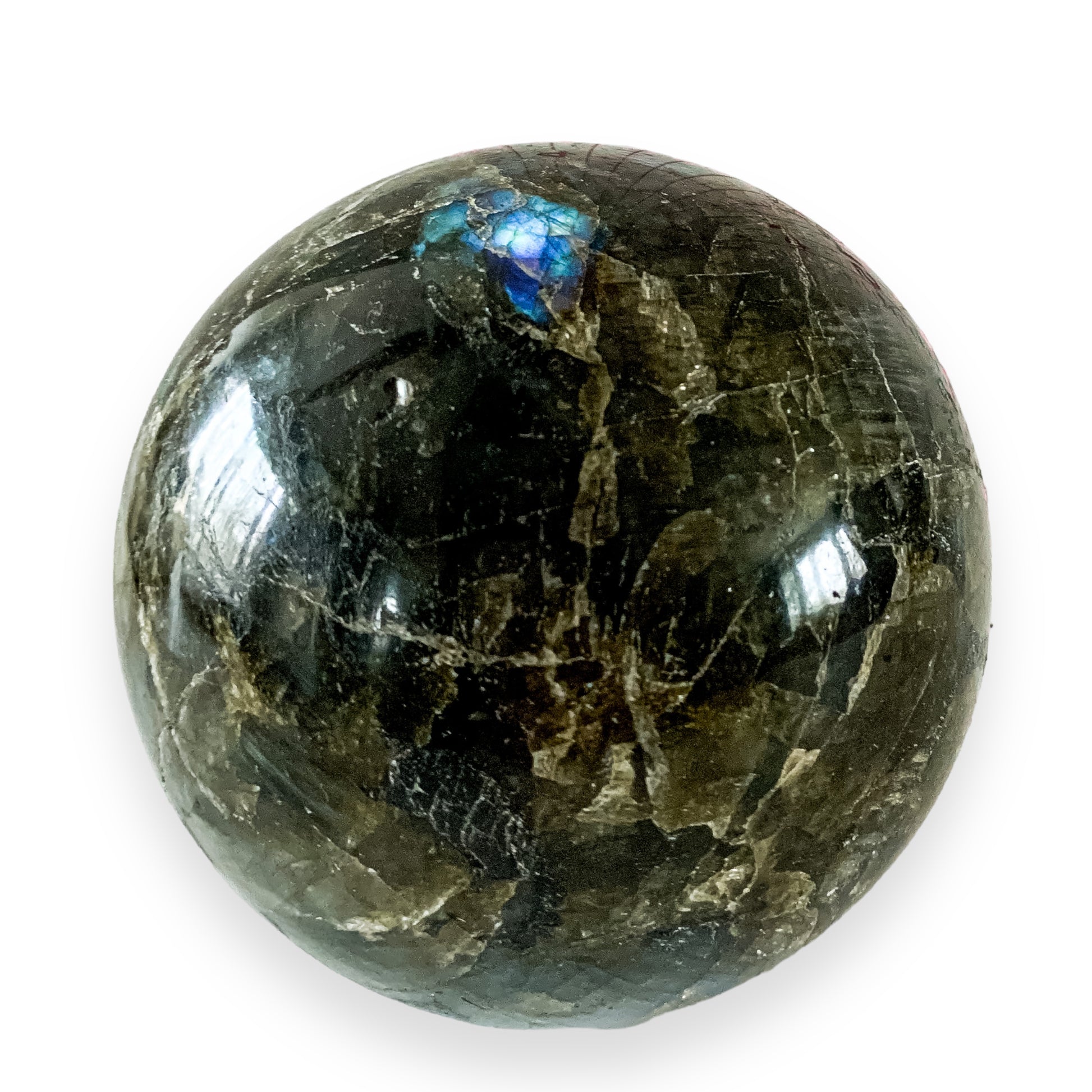 Natural Labradorite stone sphere