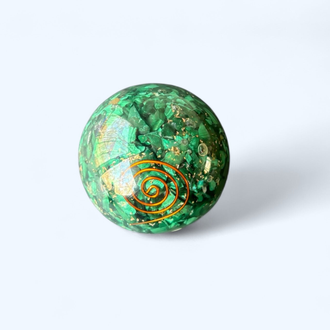 Malachite Orgone Spheres