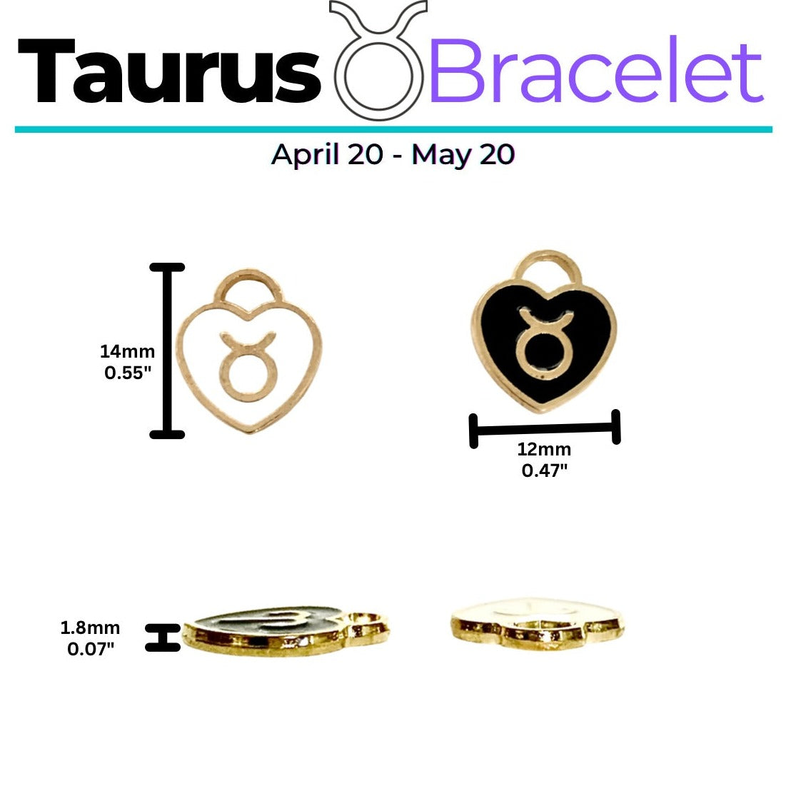 Focused shot on the Taurus Bracelet's unique design for added flair.