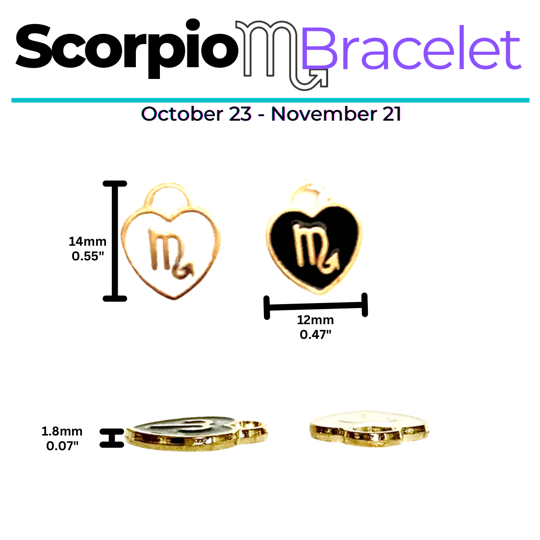 Accessorize Your Style: Scorpio Charm Bracelet with Natural Crystals.