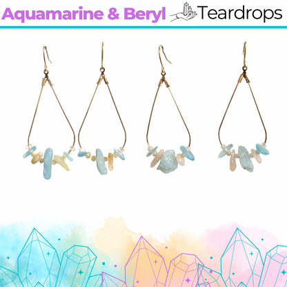 Gold Teardrop Earrings | Gold Earrings | Rock This Way Crystal Shop